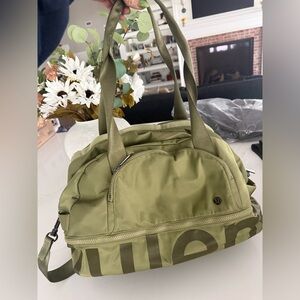 lululemon athletica Olive Green Duffel Tote Bag